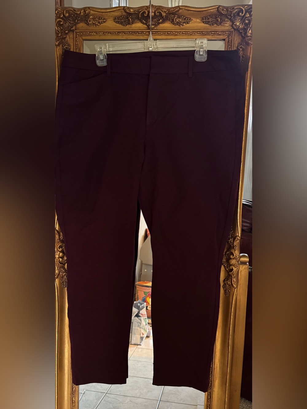 Old Navy Pixie Tailored Dress Pants - Dark Burgundy